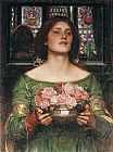 John William Waterhouse Canvas Paintings - Gather Ye Rosebuds while ye may